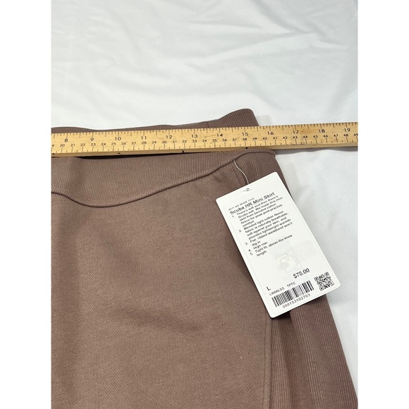 Lululemon‎ Scuba HR Mini Skirt Women's Size L High Rise Tight Fit Above Knee - Picture 5 of 8